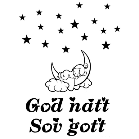 Väggdekor/Väggord - God natt Sov gott