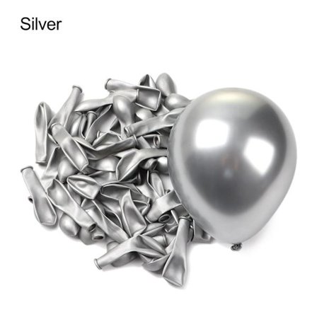 50st 5inch Latex Ballong Uppblåsbara Leksaker SILVER