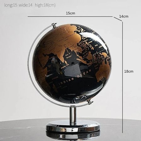 Metal Base World Globe Roterende World Globe med Stativ