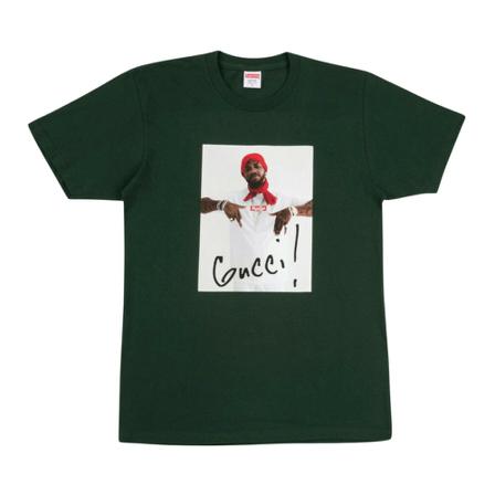 Supreme, T-Shirts Groen, Heren, Maat:M,Cotton,print