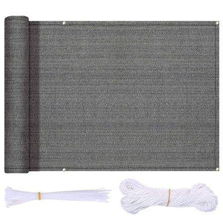 Balkonskærm Privatlivsskærm Mørkegrå