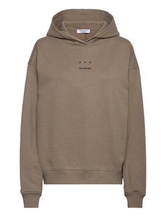 Cph Hoodie 7 Cotton Burgundy Beige Copenhagen Studios