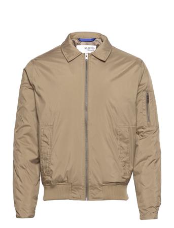 Slh Royce Short Jkt B Bomberjakke Jakke Brun Selected Homme