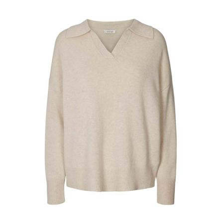 O'tay V-neck Knitwear , Beige , Dames , Maat: S Truis