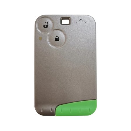 2-knapps fjärrkontrollskal för Renault Laguna kortnyckelskal med grått/grönt blad