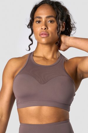 ICANIWILL - Revive Mesh Sports Bra Dusty Brown - Sport-BH - Dam - Träningskläder från ICIW