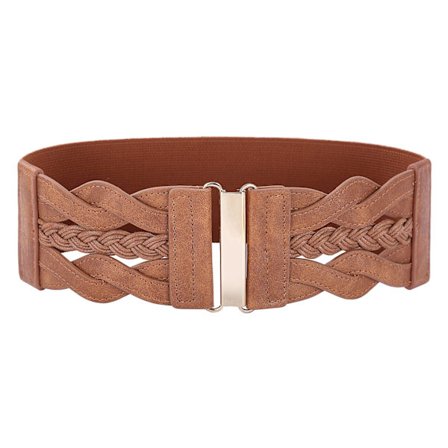 Kvinners brede elastiske midjebelte, moteriktige belter for kjoler