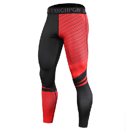 Herr Camouflage Elastiska Midja Leggings Snabbtorka Byxor