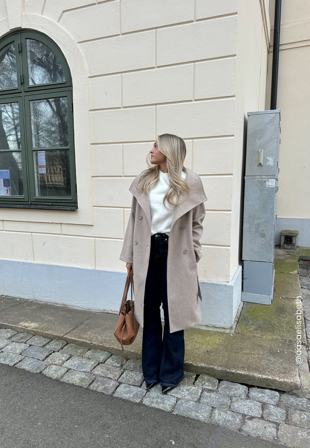 BUBBLEROOM High Neck Midi Coat Klær