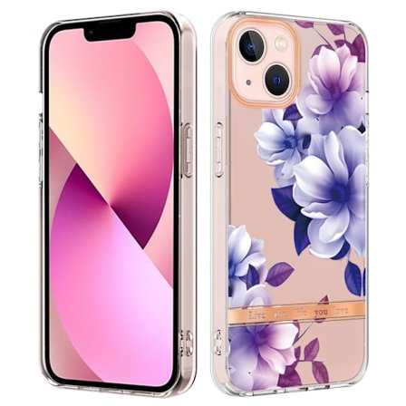 Super Slim och Hållbar Mjukskal till iPhone 15 - Hc004 Purple Begonia