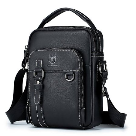 BULLCAPTAIN 0300 Toppskiktsläder Messenger Bag Retro Herr Enkelsidig Axelväska