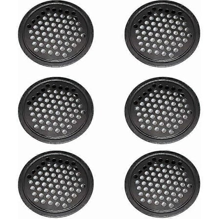 6 Stycken Rostfritt Stål Ventilationsgaller Garderob Ventilationsgaller - 60mm Ventilationsgaller Runt Kök Ventilationsgaller