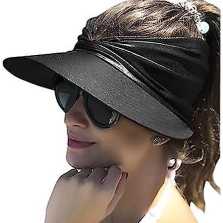 Baynetin Solskjerm for kvinner - Bred brem - UPF 50+ UV-beskyttelse, sammenleggbar strandhatt - Hurtigtørkende - Solbeskyttelse - Strand sportscaps