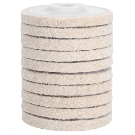 10 stk. vinkelsliber polerskiver uldpolering slibeskive puder sæt til metal smykker grov uld