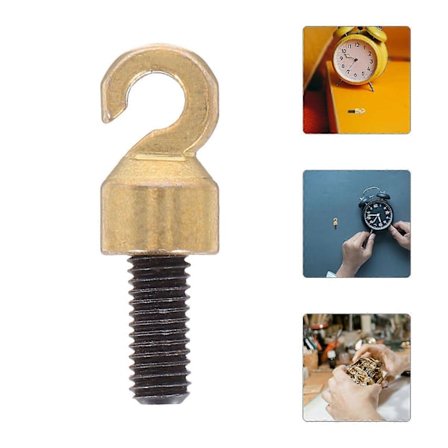 Vintage Bestefarsklokke Vekt: Erstatningsreparasjonsdeler Retro Klokkereparasjonsvekt med Skallkrok og Mutter Kompatibel med Timekeeping M5