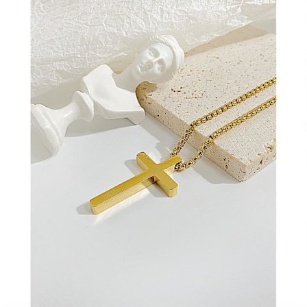 70 cm pitkä kaulakoru ristiriipuksella, miesten ristikaulakoru ruostumattomasta teräksestä, hopeoitu kaulakoru, sopii miehille