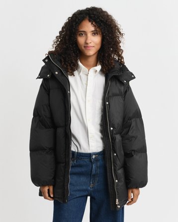 GANT Damen Mittellange Daunenjacke (XXL) Schwarz