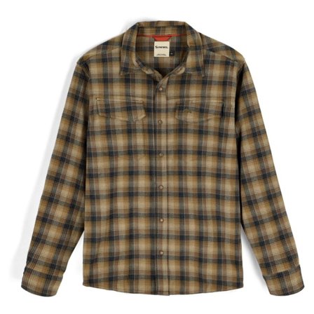 Simms Gallatin Flannel Shirt Kennebec Plaid: Stone - S