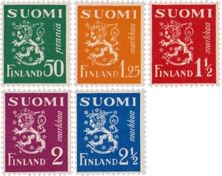 Finland 1932 - MICHEL 176-180 - Postfrisk