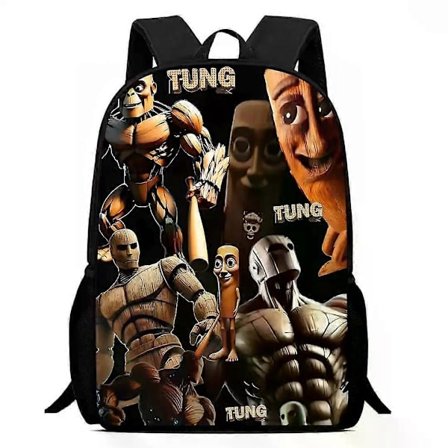 Tralalero Tralala Rygsæk Tungtung Sahur Brainrot Børne Skoletaske Gave 6