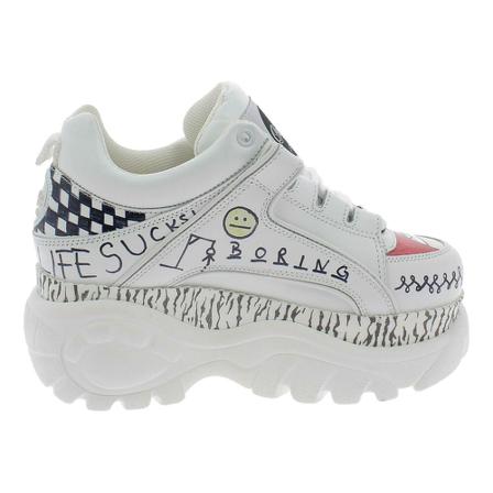 Buffalo Graffiti Sneakers Hvid, Dame, Størrelse: 38 EU