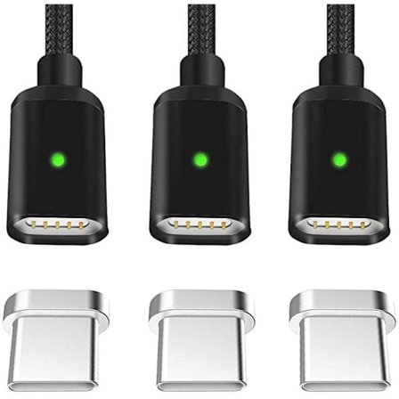 iPhone laddningskabel, [3 stycken 1M] Lightning-kabel nylon svart