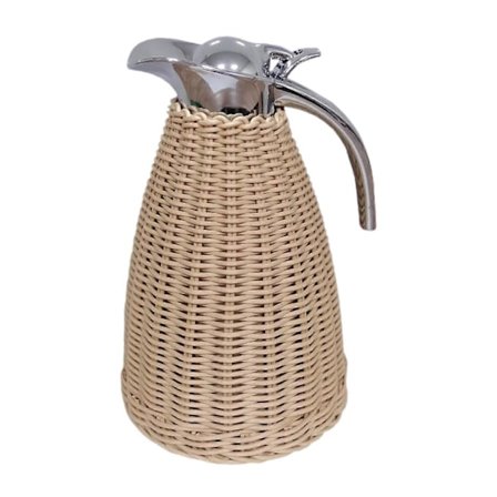 Termokanne i rustfritt stål, kaffekanne, drikkekanne, vakuumisolert mugge med lokk for vann, drikke, kjøleskap, piknik