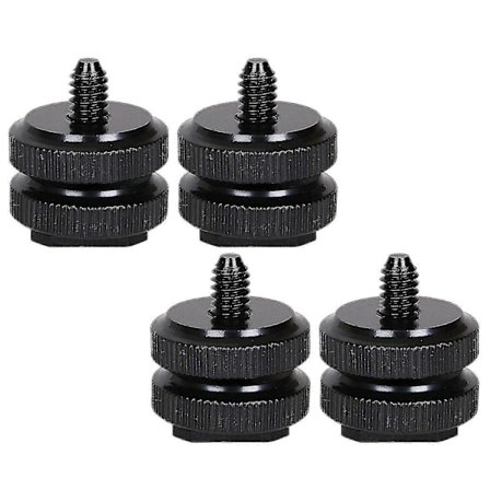 Kamerasko-fäste till 1/4 tum-20 stativskruvadapter, blixtskofäste för DSLR-kamerarigg (förpackning