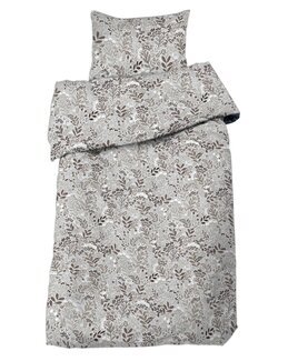 Sengesett med trykt blomstermønster Hage 2-deler Lin