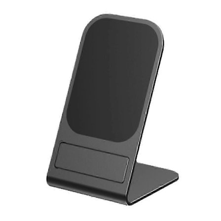 Magneettinen matkapuhelimen pidike langaton laturi työpöydälle pystysuora langaton lataus 15w pikalataus (musta)