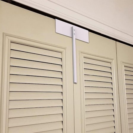 Metallisk tofløydør-lås - Dobbeltdørs barnesikringslåser holder småbarn,