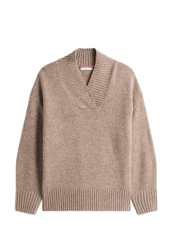 Tommy Hilfiger | Marl Wool Blend Shawl-Nk Ls Swt | S/M