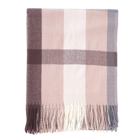 Lang pleddskjerf for kvinner, tykt overdimensjonert varmt skjerf for vinter/høst, stort rutete sjal