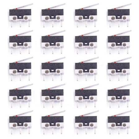 Mikro Switch AC 1a 125v 3pin Spdt No+nc (20 stk)