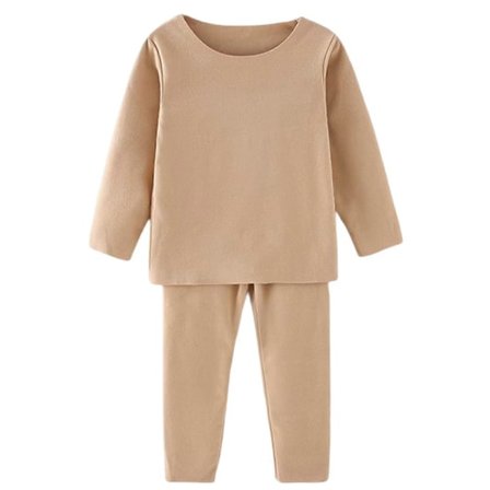 Termisk undertøysett for barn, sømløs langermet skjorte, myke fleksible bukser, komfortabelt for barn høst vinter