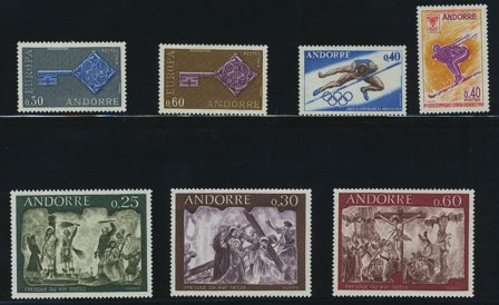 Fransk Andorra - Årgang 1968 - Postfrisk