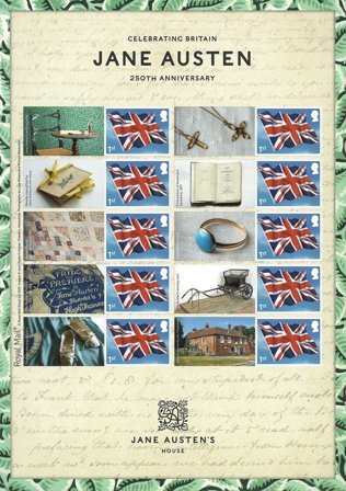 England - Jane Austen - Postfrisk ark