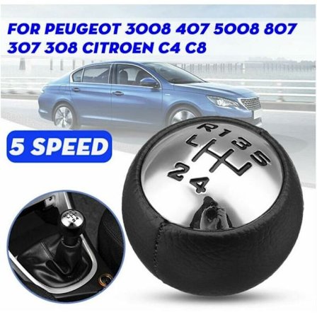 Växelspaksknopp 5 växlar för Peugeot 3008 407 5008 807 307 308 Citroen C4