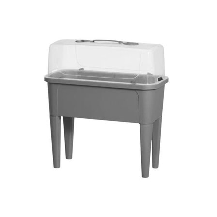 Vækstkasse med ben og justerbart minidrivhuslåg, 68 L