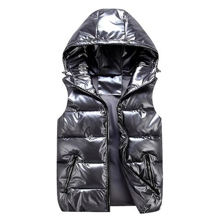 Unisex Skinnende Ermeløs Jakke Puffer Vest