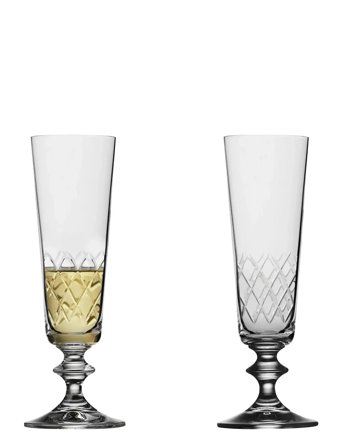 Lyngby Glas Champagneglas Eaton 2 Stk. - Nude - 16 CL