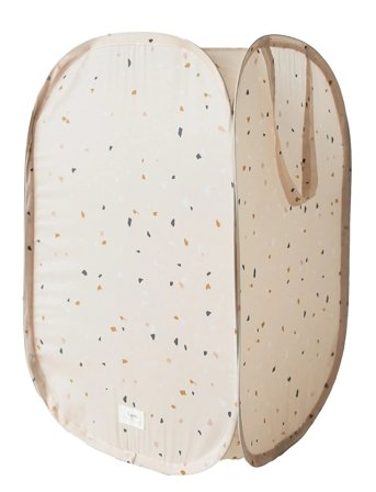 3 Sprouts 3 Sprouts Pop-Up Laundry Hamper, Terrazzo Beige - Beige - ONE SIZE