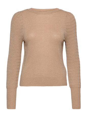 Onlmegan L/S Glitter Pullover Knt Brown ONLY