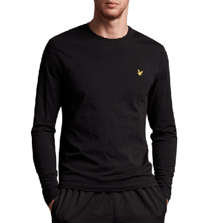 Lyle & Scott L/S T-shirt T-shirts Herr Svart XXL