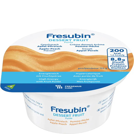 Fresubin Dessert Fruit næringspuré eple-fersken 4x125 g