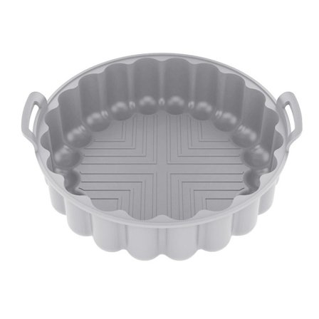 Pyöreä silikoniastia ilmakeittimelle GREY