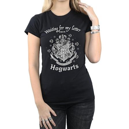 Harry Potter Dam/Kvinnor Väntar På Mitt Brev Hogwarts Cotto Black L
