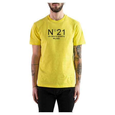 N21 short sleeve t-shirts , Geel , Heren , Maat: L
