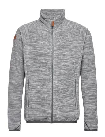 Hareid Fleece Jacket Nohood Sweatshirts & Hoodies Fleeces & Midlayers Grå Bergans