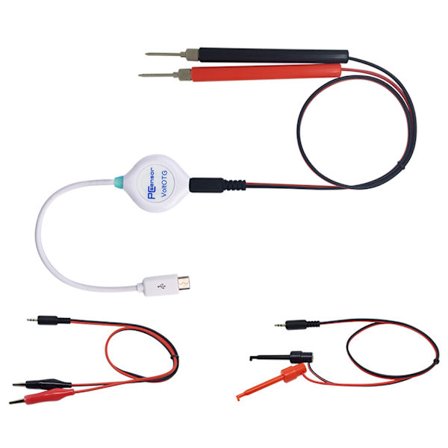 Praktiskt för DC-spänningsmätare USB Voltmeter OTG Gränssnitt Spänningsmätare -40~40V Data spara fil VoltOTG för Android-Phon